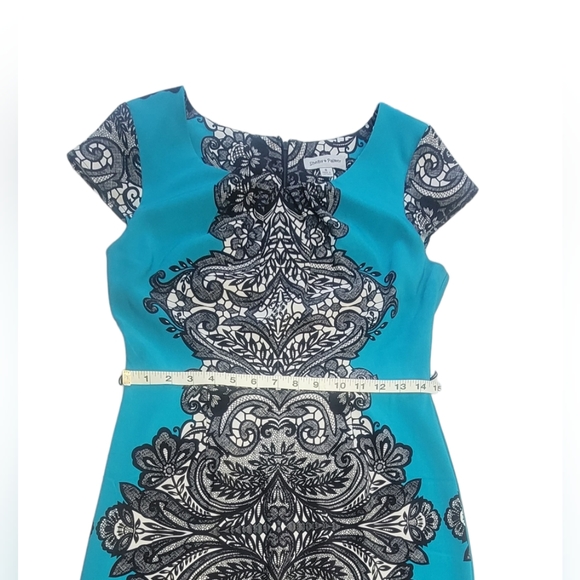 ❤️ SHELBY & PALMER DRESS SHORT SLEEVE GREEN BLACK SIZE: 6 - Picture 6 of 11